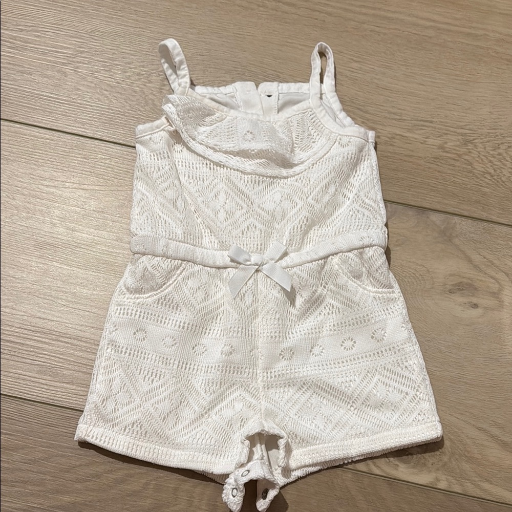 White Lace toddler Romper